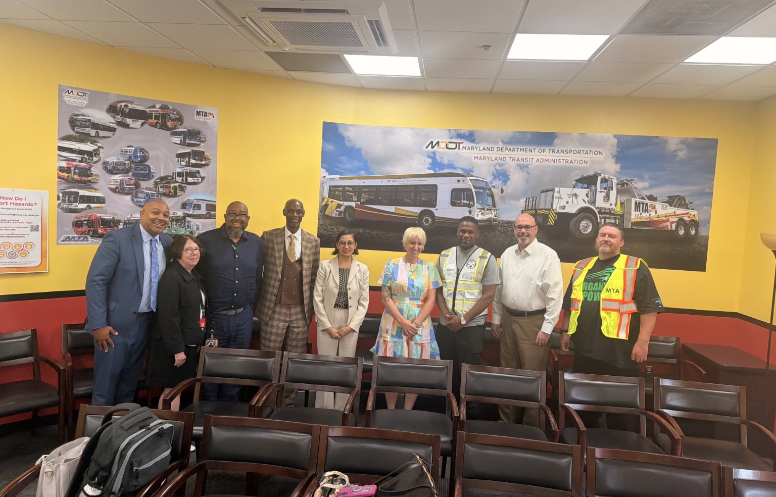 Union and MDOT MTA representatives at Local 6368's first Labor-Management Committee meeting